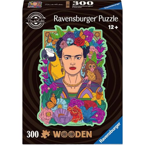 Ravensburger Wooden Puzzle 12001540 - Frida Kahlo - 300 Teile konturgeformtes Holzpuzzle mit stabilen, individuellen Puzzleteilen und 25 Whimsies, für Kunstfreunde und Frida Kahlo Fans ab 12 Jahren Ravensburger Wooden Puzzle 12001540 - Frida Kahlo - 300 Teile konturgeformtes Holzpuzzle mit stabilen, individuellen Puzzleteilen und 25 Whimsies, für Kunstfreunde und Frida Kahlo Fans ab 12 Jahren von Ravensburger