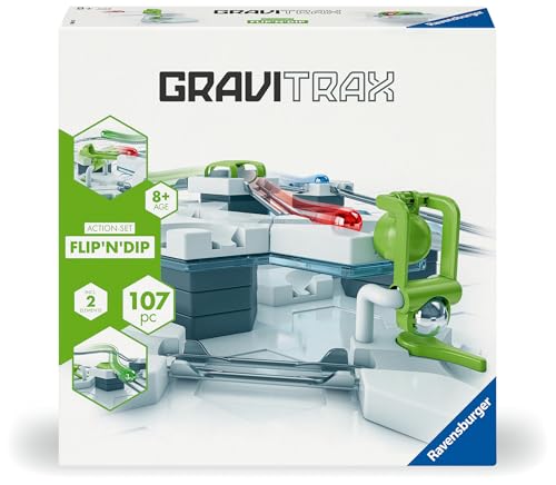 Ravensburger 27485 - GraviTrax Actionset Flip`n`Dip - GraviTrax Starterset - Murmelbahn und Konstruktionsspielzeug ab 8 Jahren, alleine bespielbar von Ravensburger