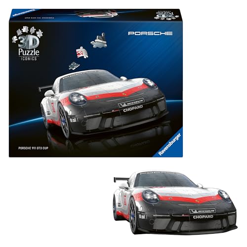 Ravensburger 3D Puzzle Iconics: 12008039 Porsche 911 GT3 Cup - EIN echte Rennsport-Ikone als faszinierendes und detailgetreues Modellauto Ravensburger 3D Puzzle Iconics: 12008039 Porsche 911 GT3 Cup - EIN echte Rennsport-Ikone als faszinierendes und detailgetreues Modellauto von Ravensburger