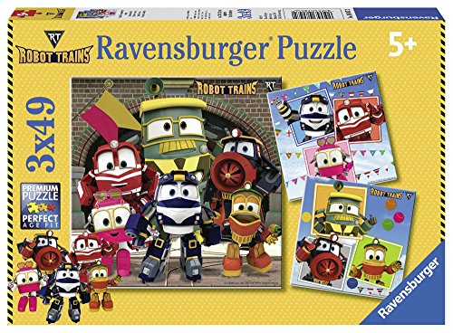 Ravensburger 08047 Robot Trains Puzzle 3 x 49 Teile von Ravensburger