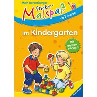 RAVENSBURGER 02773 Sticker-Malspaß Im Kindergarten von Ravensburger