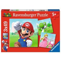 RAVENSBURGER 05186 Puzzle Super Mario 3 x 49 Teile von Ravensburger