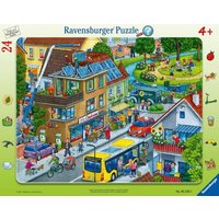 RAVENSBURGER 05245 Kinderpuzzle Unsere grüne Stadt Rahmenpuzzle von Ravensburger