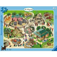 RAVENSBURGER 05565 Kinderpuzzle Ali Mitgutsch: Im Zoo Rahmenpuzzle von Ravensburger