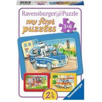 RAVENSBURGER 05630 Kinderpuzzle Tiere im Einsatz 3*6 Teile von Ravensburger