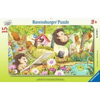 RAVENSBURGER 05661 Kinderpuzzle 15 Teile Lustige Gartentiere von Ravensburger