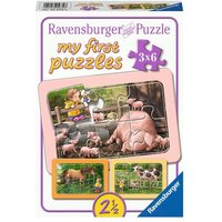 RAVENSBURGER 05679 Kinderpuzzle Lotta auf dem Bauernhof 3 x 6 Teile von Ravensburger