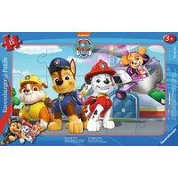 RAVENSBURGER 05681 Kinderpuzzle Rahmenpuzzle Paw Patrol Vier mutige Retter - 15 Teile von Ravensburger