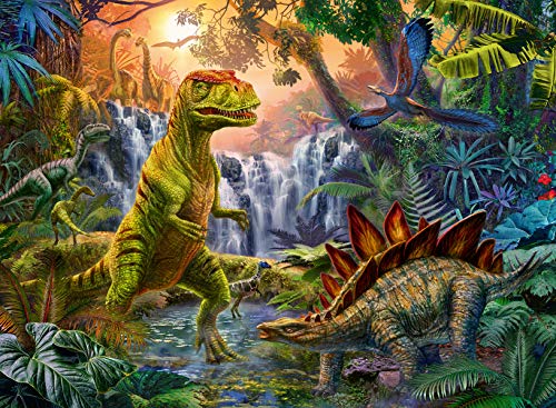 Ravensburger 4005556128884 Puzzle 100 Teile XXL Dinosaurier Oase Dinosaur Kinderpuzzle von Ravensburger