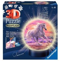 RAVENSBURGER 11843 3D-Puzzle Nachtlicht - Pferde am Strand von Ravensburger