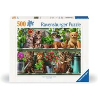 RAVENSBURGER 12000205 Puzzle 500 Teile Katzen im Regal von Ravensburger