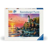 RAVENSBURGER 12000217 Puzzle 500 Teile Leuchtturm am Abend von Ravensburger