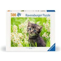 RAVENSBURGER 12000367 Puzzle 500 Teile Kätzchen in der Wiese von Ravensburger