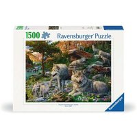 RAVENSBURGER 12000719 Puzzle 1500 Teile Wolfsrudel im Frühlingserwachen von Ravensburger