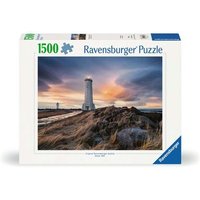 RAVENSBURGER 12000732 Puzzle 1000 Teile Magische Stimmung über dem Leuchtturm von Akranes, Island von Ravensburger