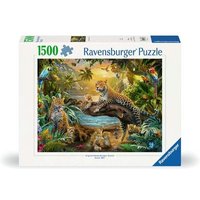 RAVENSBURGER 12000738 Puzzle 1500 Teile Leopardenfamilie im Dschungel von Ravensburger