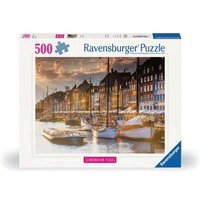 RAVENSBURGER 12000846 Puzzle 500 Teile Sonnenuntergang in Kopenhagen von Ravensburger