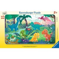 RAVENSBURGER 12000856 Kinderpuzzle 15 Teile Die kleinen Dinos von Ravensburger