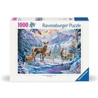 RAVENSBURGER 12000888 Puzzle 1000 Teile Rehe und Hirsche im Winter von Ravensburger