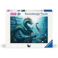 RAVENSBURGER 12001434 Puzzle für Erwachsene 1000 Teile Enchanted Depths: Dragon, Mermaid and Turtles von Ravensburger