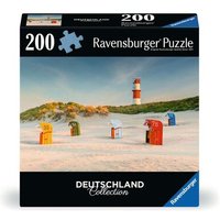 RAVENSBURGER 12001477 Puzzle für Erwachsene 200 Teile Leuchtturm hinter der Düne auf Borkum von Ravensburger