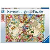 RAVENSBURGER 17117 Puzzle Weltkarte mit Schmetterlingen 3000 Teile Puzzle von Ravensburger