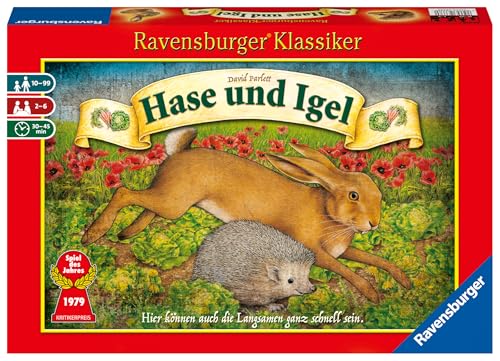 Ravensburger 26028 - Hase und Igel - Kinderspiel ab 10 Jahren, Strategiespiel für 2-6 Spieler, Ravensburger Klassiker von Ravensburger