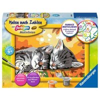 RAVENSBURGER 28696 Malen nach Zahlen - Kätzchen im Herbst von Ravensburger