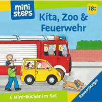 RAVENSBURGER 30284 ministeps: Mein erster Bücher-Würfel: Kita, Zoo und Feuerwehr (Bücher-Set) von Ravensburger