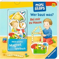 RAVENSBURGER 30800 ministeps: Mein erstes Magnetbuch: Wer baut was? Bei mir zu Hause von Ravensburger