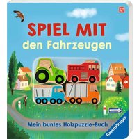 RAVENSBURGER 41765 Spiel mit den Fahrzeugen: Mein buntes Holzpuzzle-Buch von Ravensburger