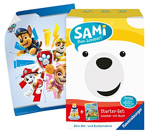 Ravensburger 00099 - Starter-Set SAMi - Dein Lesebär Paw Patrol. Sonderausgabe mit Poster von Ravensburger