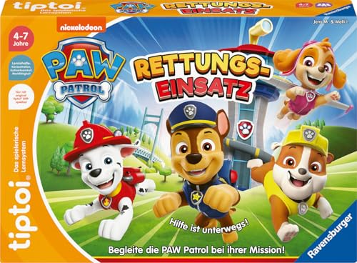 Ravensburger tiptoi Spiel 00202 - PAW Patrol Rettungseinsatz - Lernspiel ab 4 Jahren, lehrreiches Lizenzspiel für Jungen und Mädchen, für 1-4 Spieler von Ravensburger