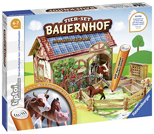 Ravensburger tiptoi 00564 - Tier-Set: Bauernhof / Erkunde spielerisch den Bauernhof und kümmere dich eigenständig um die Tiere von Ravensburger