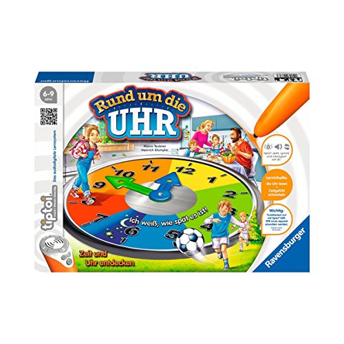 Ravensburger tiptoi Lernspiel Rund um die Uhr - 00736 / Spielend einfach die Uhr lesen und verstehen von Ravensburger