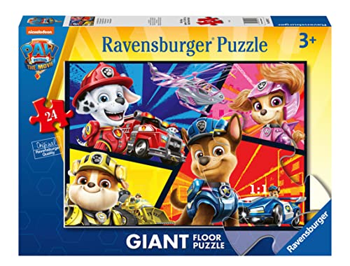 Ravensburger 03097 2 Paw Patrol Movie Puzzle 24 Giant Boden, Altersempfehlung: 3+, Mehrfarbig von Ravensburger