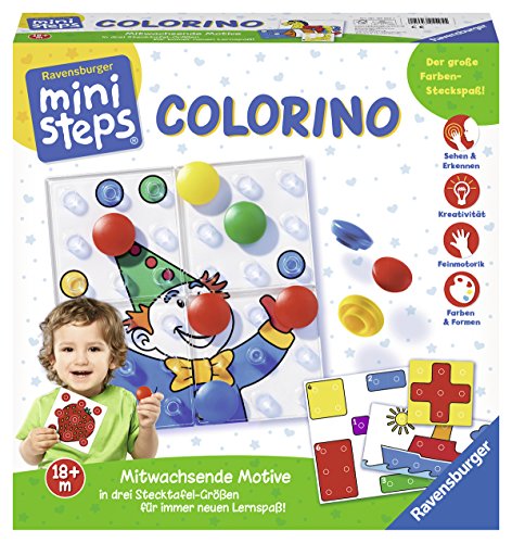 Ravensburger 04503 7 ministeps Colorino, Lernspiel für Kleinkinder ab 18 Monaten - So wird Farben lernen zum Kinderspiel - mit über 30 abwechslungsreichen Motiven von Ravensburger