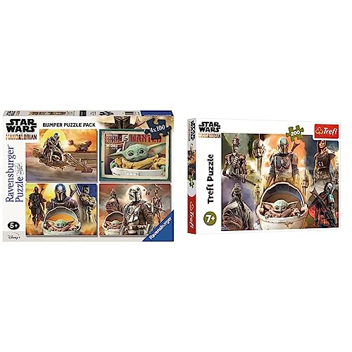 Ravensburger 05240 0, The Mandalorian, 4, 100 Teile & Trefl, 13276 Puzzle, Bereit zum Kämpfen, 200 Teile, Star Wars, für Kinder ab 7 Jahren von Ravensburger