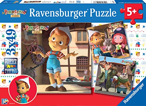 Ravensburger 05567 8 Pinocchio 3 Puzzles à 49 Teile, Mehrfarbig Ravensburger 05567 8 Pinocchio 3 Puzzles à 49 Teile, Mehrfarbig von Ravensburger