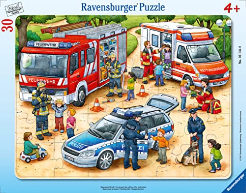 Ravensburger Kinderpuzzle - 06144 Spannende Berufe - Rahmenpuzzle für Kinder ab 4 Jahren, mit 30 Teilen, Teal/Turquoise Green von Ravensburger