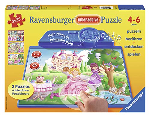 Ravensburger 07502 - Kleine Prinzessin Bella - Interactive Puzzle, 3 x 35 Teile von Ravensburger