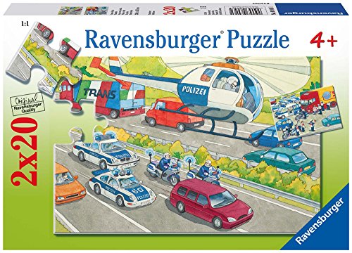 Ravensburger 08916 - Unsere Polizei, 2 x 20 Teile Puzzle von Ravensburger