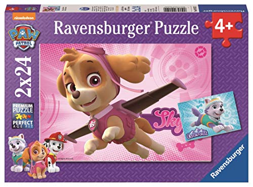 Ravensburger - 09152 Paw Patrol Skye und Everest Puzzle - 2x24 Teile von Ravensburger
