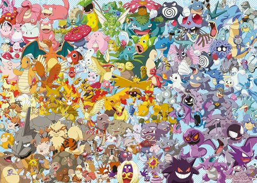 Ravensburger Puzzle 1000 Teile 12000460 Challenge Pokémon - Alle 150 Pokémon der 1. Generation als herausforderndes Puzzle für Erwachsene und Kinder ab 14 Jahren von Ravensburger