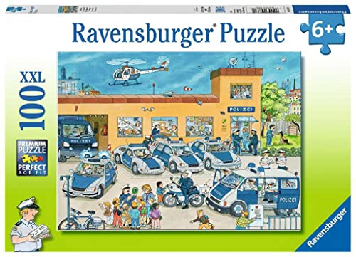 Ravensburger Kinderpuzzle - 10867 Polizeirevier - Puzzle für Kinder ab 6 Jahren, mit 100 Teilen im XXL-Format, Yellow von Ravensburger