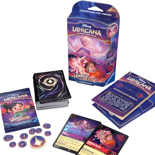 Disney Lorcana Trading Card Game: Himmelsleuchten - Starter Deck Amethyst und Rubin (Deutsch) von Ravensburger