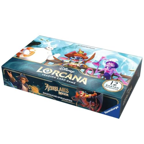 Ravensburger 11098467 Disney Lorcana: Azurblaues Meer - Display mit 24 Booster Packs (Deutsch) von Ravensburger