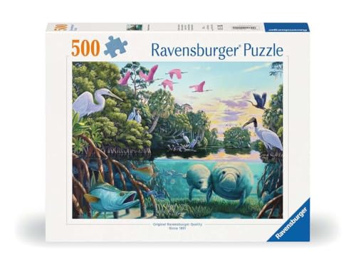 Ravensburger Puzzle 12000044 - Manatee Moments - 500 Teile Puzzle für Erwachsene und Kinder ab 12 Jahren, Tier-Puzzle von Ravensburger