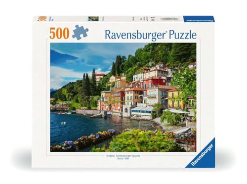 Ravensburger 12000201 12000201-Comer See, Italien-500 Teile Puzzle Für Erwachsene und Kinder ab 10 Jahren, Landschaftspuzzle mit Italien-Motiv von Ravensburger