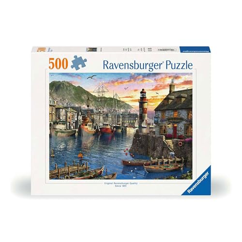 Ravensburger Puzzle 12000212 - Morgens am Hafen - 500 Teile Puzzle für Erwachsene und Kinder ab 10 Jahren von Ravensburger